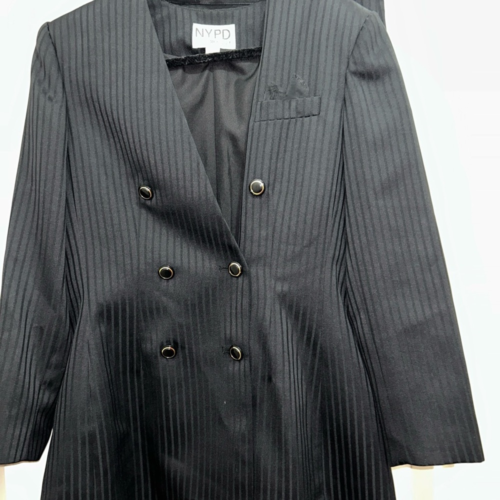 NYPD Black Pinstripe Women's Blazer